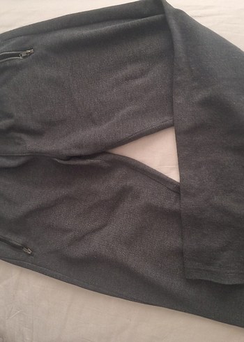 Gri Elastik Belli Hamile Eşofman 2 adet gri ve lacivertli - Görsel 13