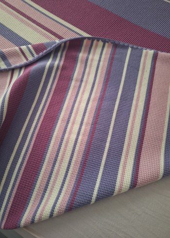 Lila Çizgili Yatak Örtüsü battaniye - Görsel 3