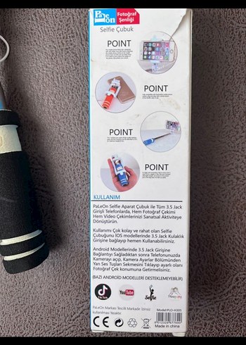 Siyah Mini Selfie Çubuğu ve Tripod - Görsel 2