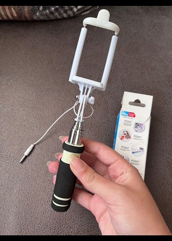 Siyah Mini Selfie Çubuğu ve Tripod - Görsel 3