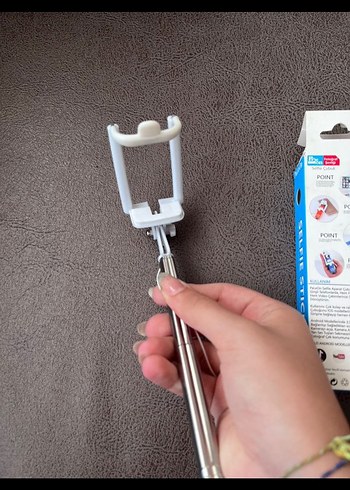 Siyah Mini Selfie Çubuğu ve Tripod - Görsel 5