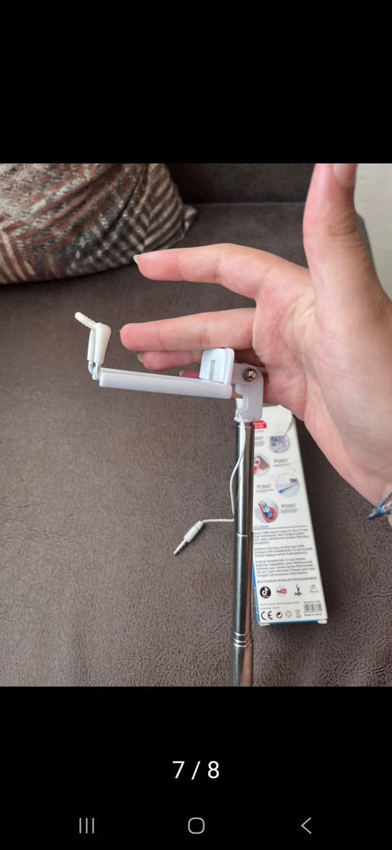 Siyah Mini Selfie Çubuğu ve Tripod - Görsel 4