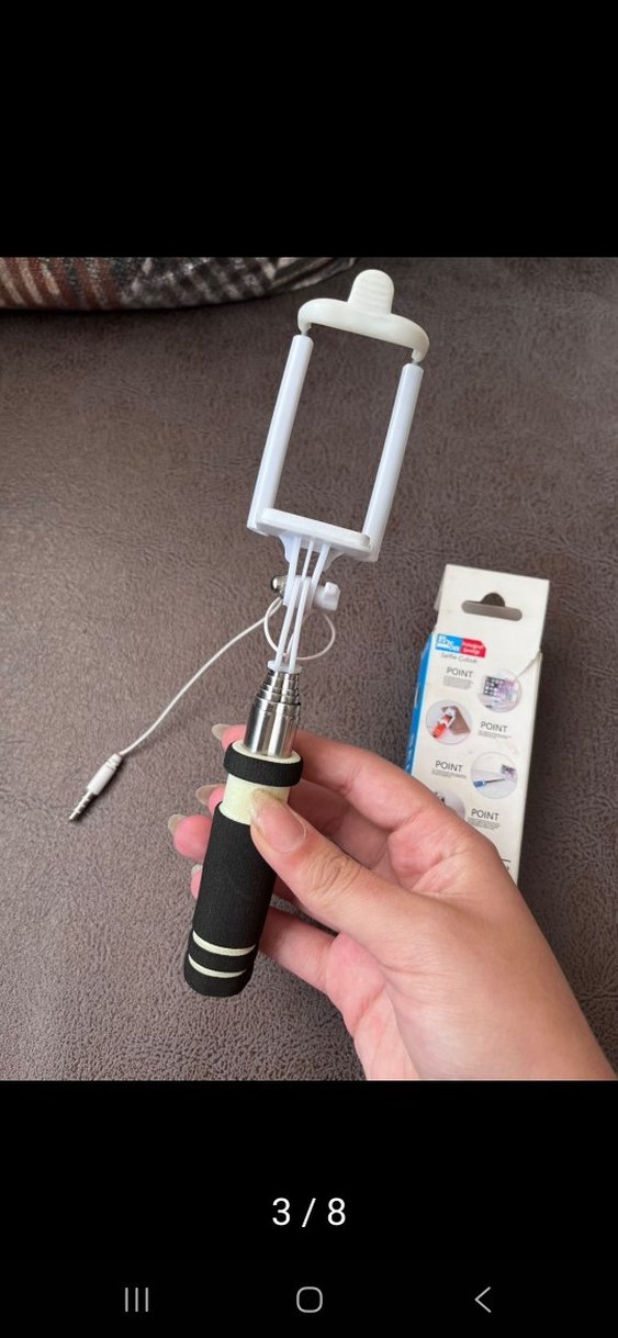 Siyah Mini Selfie Çubuğu ve Tripod - Görsel 3