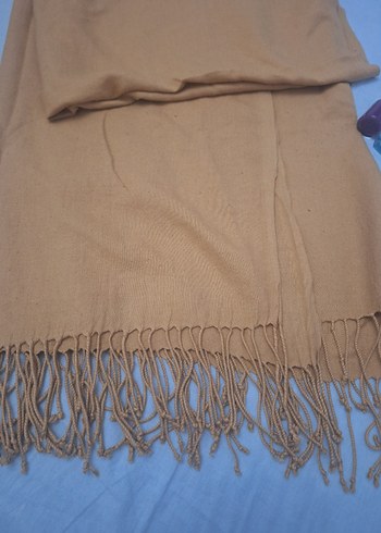 Camel Renkli Şal ve 3 oje hediye - Görsel 3