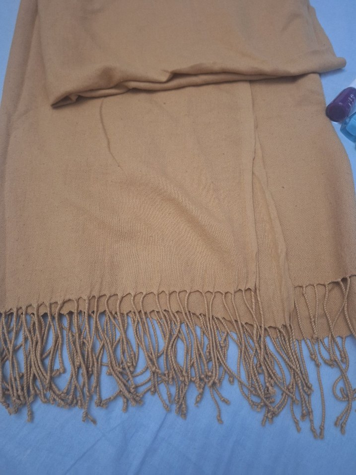 Camel Renkli Şal ve  3 oje hediye - Görsel 3