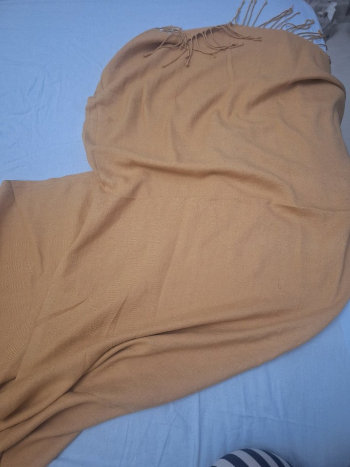 Camel Renkli Şal ve  3 oje hediye - Görsel 4