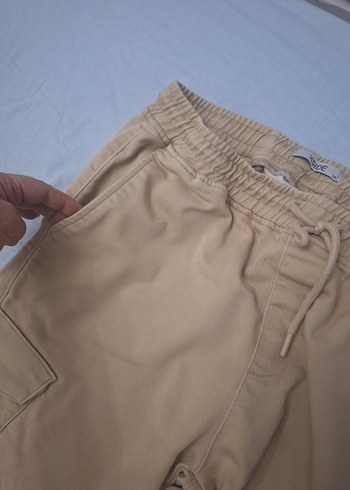 Bej Erkek Rahat Kesim Kargo Pantolon - Görsel 3