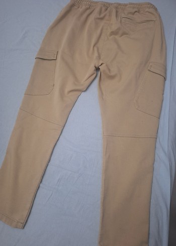 Bej Erkek Rahat Kesim Kargo Pantolon - Görsel 5