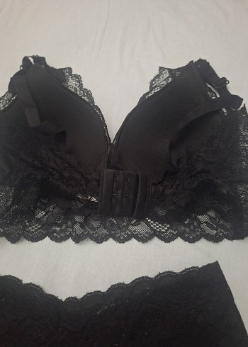Siyah Dantelli Goth Mini Sütyen ve Külot Takımı sıfır beden 80 - Görsel 6