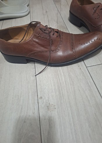 Kahverengi Deri Klasik Erkek Ayakkabı - Görsel 3