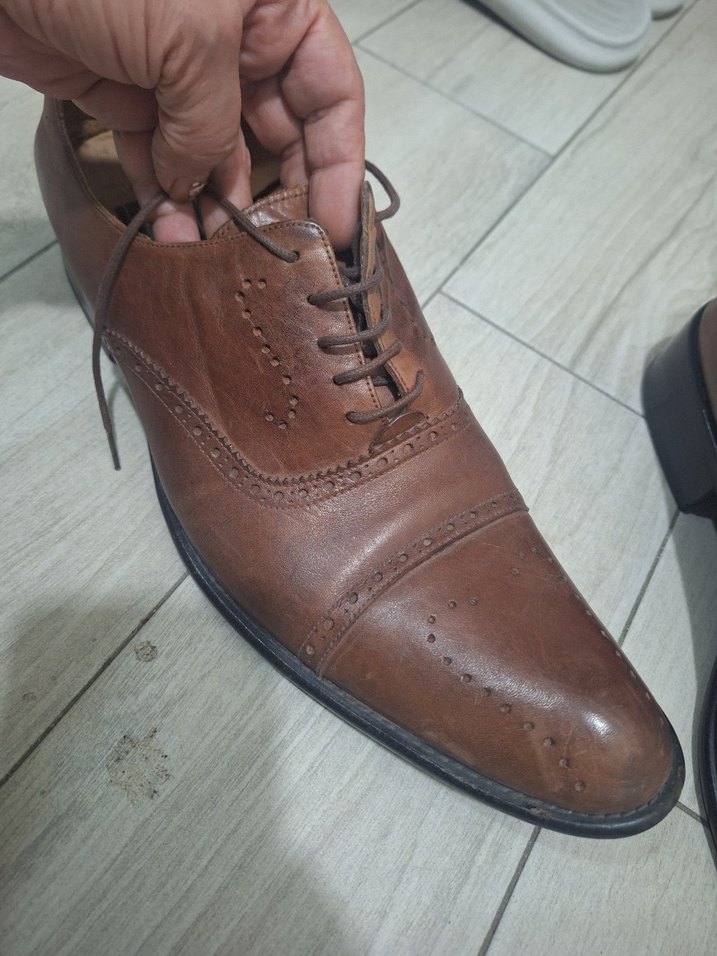 Kahverengi Deri Klasik Erkek Ayakkabı - Görsel 2