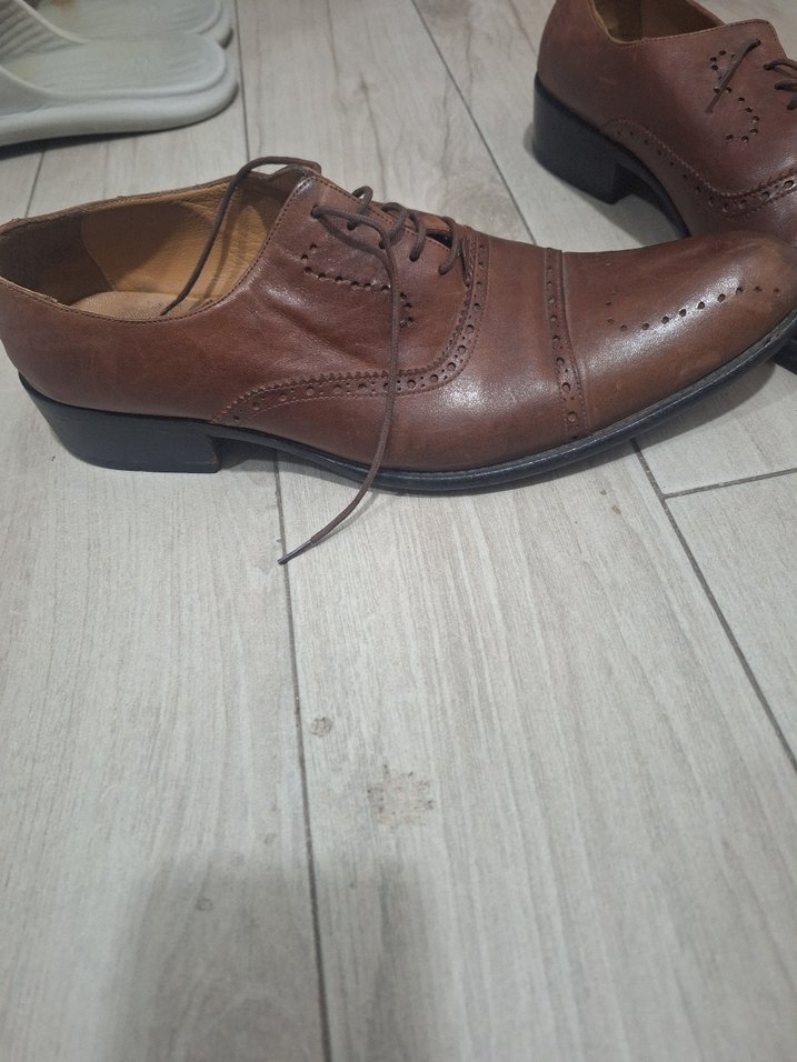 Kahverengi Deri Klasik Erkek Ayakkabı - Görsel 3