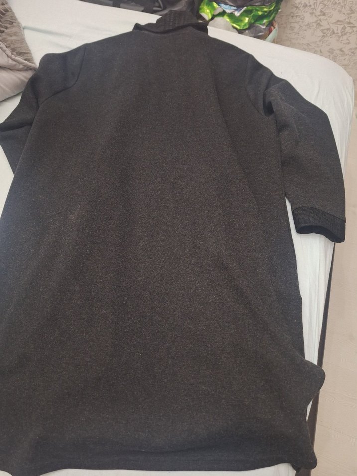 Düğmeli Midi Kadın Keten Kaban - Görsel 3