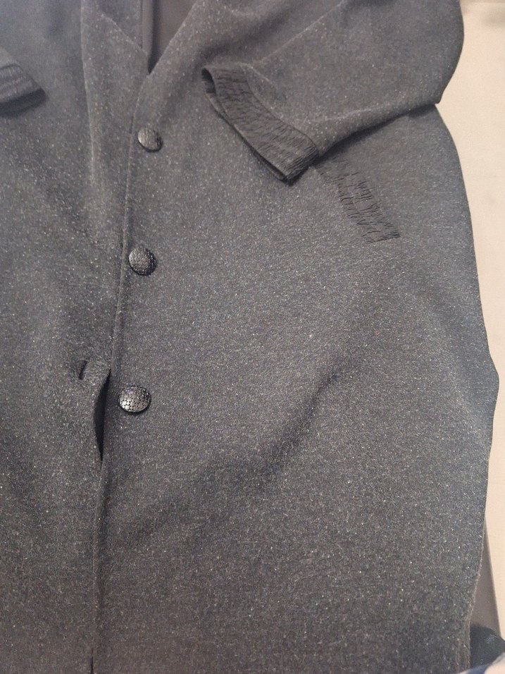 Düğmeli Midi Kadın Keten Kaban - Görsel 4