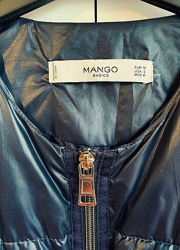m Beden lacivert Renk Mango lacivert şişme mont