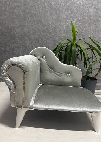 Gri Kadife Kedi/ köpek/ Çocuk Koltuğu - Görsel 4