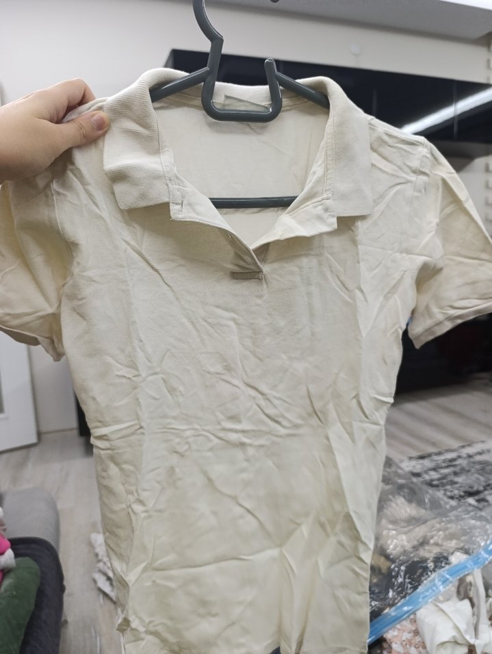 Erkek Beyaz Kısa Kollu Polo Yaka Tişört - Görsel 3