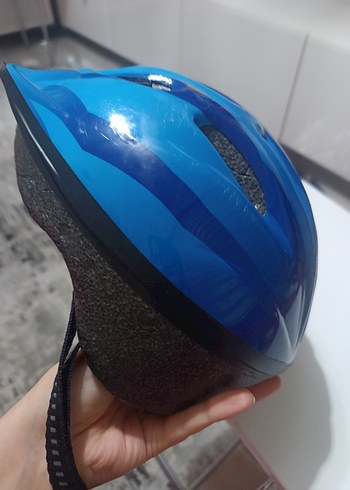 Mavi Biker Stil Bisiklet Kaskı - Görsel 4