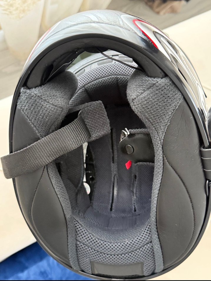 Parlak Siyah Baskılı Biker Kask ( SHOEI ) - Görsel 2