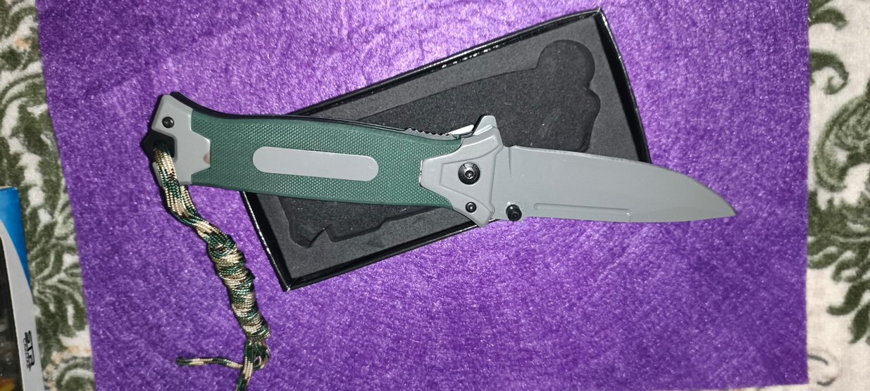 Haki renkli Yaylı mekanızma Çakı - Görsel 2