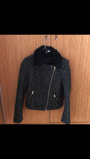 xs Beden siyah Renk Şahane kaşe mont 