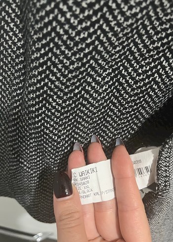xxl Beden gri Renk Gri Uzun Düğmeli Kadın Hırka