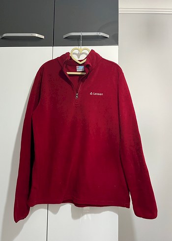 Letoon Bordo Fermuarlı Erkek Polar