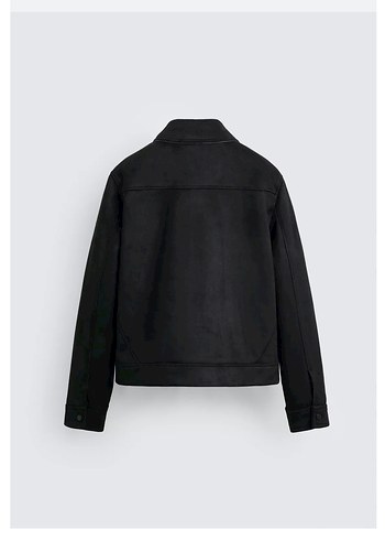 Erkek Siyah Denim Ceket, Regular Fit, Uzun Kollu - Görsel 7