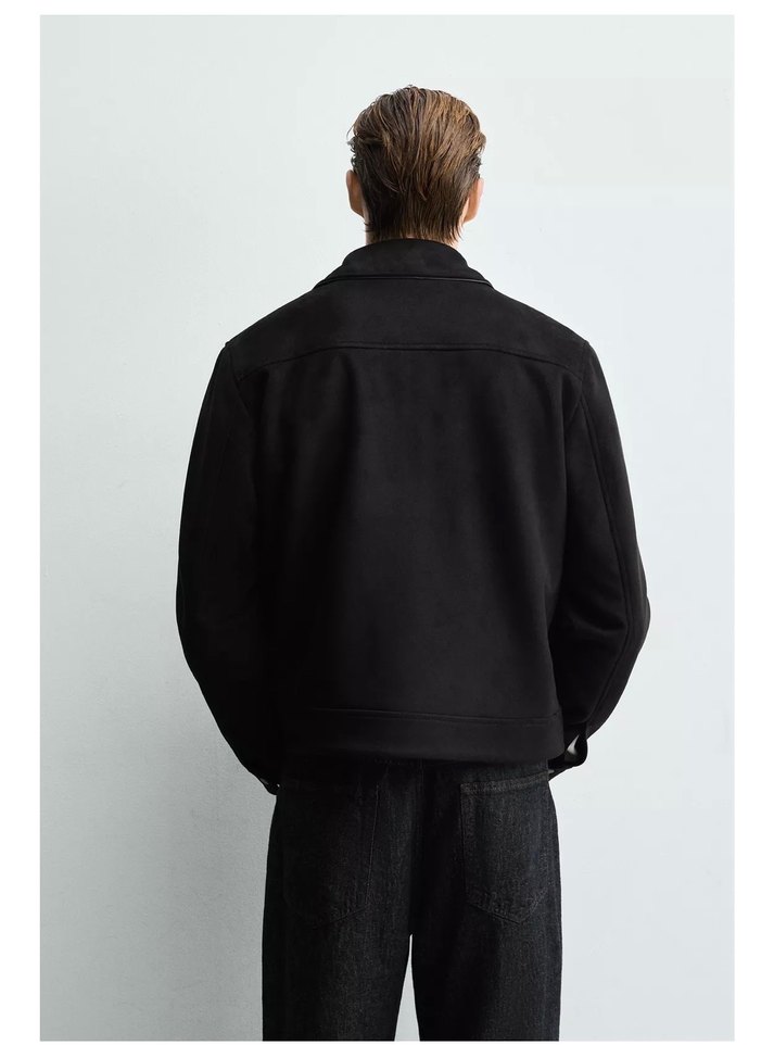 Erkek Siyah Denim Ceket, Regular Fit, Uzun Kollu - Görsel 2