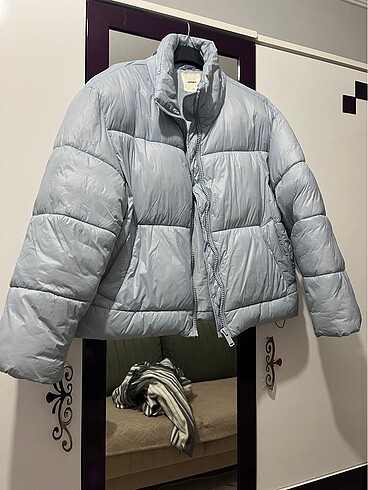 40 Beden Koton bebek mavisi şişme mont
