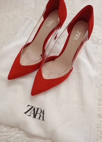 Zara Zara Kırmızı Stiletto Topuklu Ayakkabı