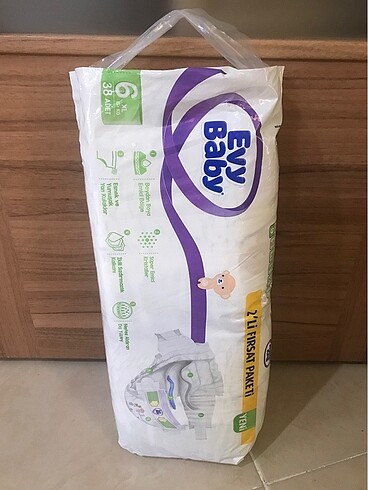 6 Beden: 16+ kg Beden Evy baby bebek bezi