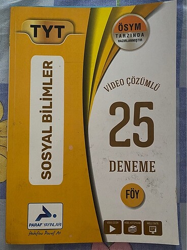 Paraf yayınları tyt sosyal 25?li deneme
