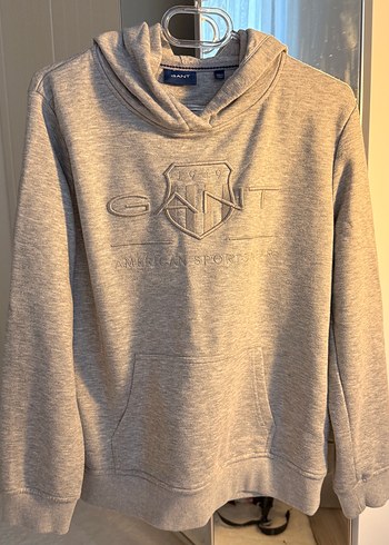 Gant Gri Kapusonlu Sweatshirt