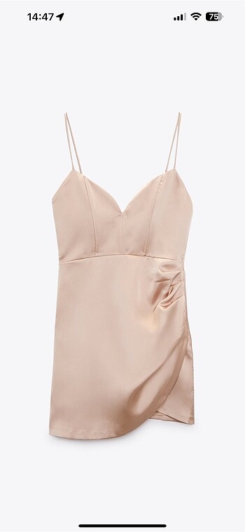 Zara saten elbise