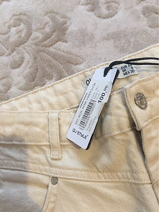 Krem Renk Mom Jean