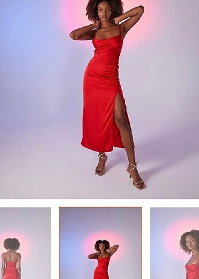 Holly lolly saten elbise  - Görsel 2