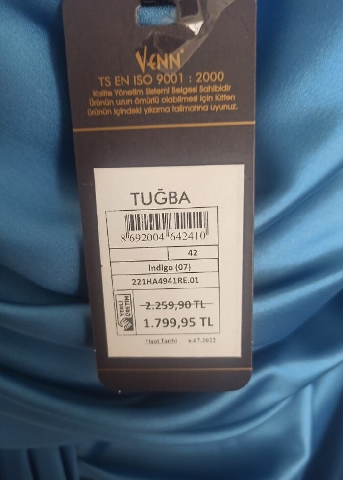 Bebe mavisi abiye - Görsel 2