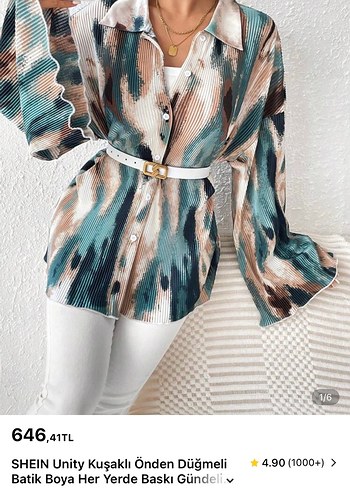 SHEIN Kadın Bohem Uzun Pliseli Takım - Görsel 2