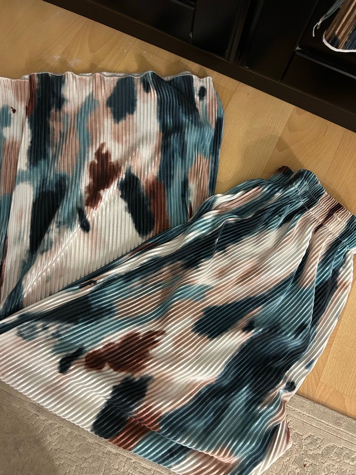 SHEIN Kadın Bohem Uzun Pliseli Takım - Görsel 5