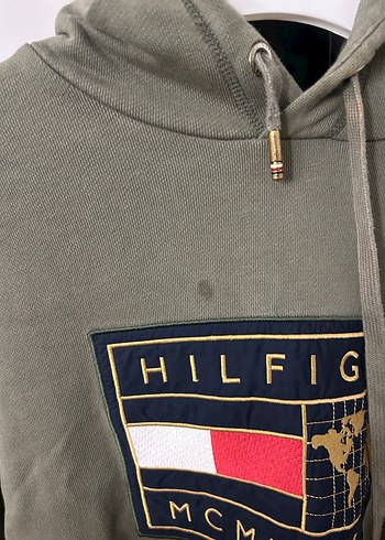 Erkek haki Kapüşonlu Sweatshirt - Görsel 2