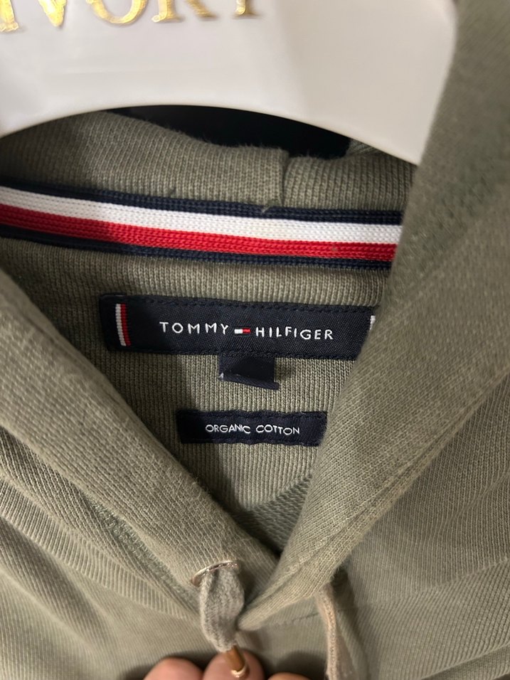 Erkek haki Kapüşonlu Sweatshirt - Görsel 4