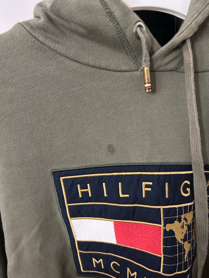 Erkek haki Kapüşonlu Sweatshirt - Görsel 2