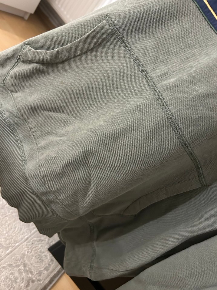 Erkek haki Kapüşonlu Sweatshirt - Görsel 3