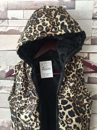Trendyol & Milla Leoparlı kapüşonlu Puf Yelek