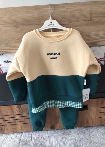 Pastel Yeşil Erkek Bebek Takım - Görsel 3