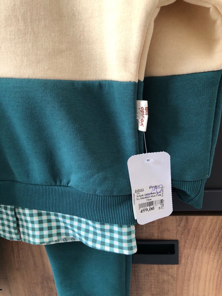 Pastel Yeşil Erkek Bebek Takım - Görsel 2