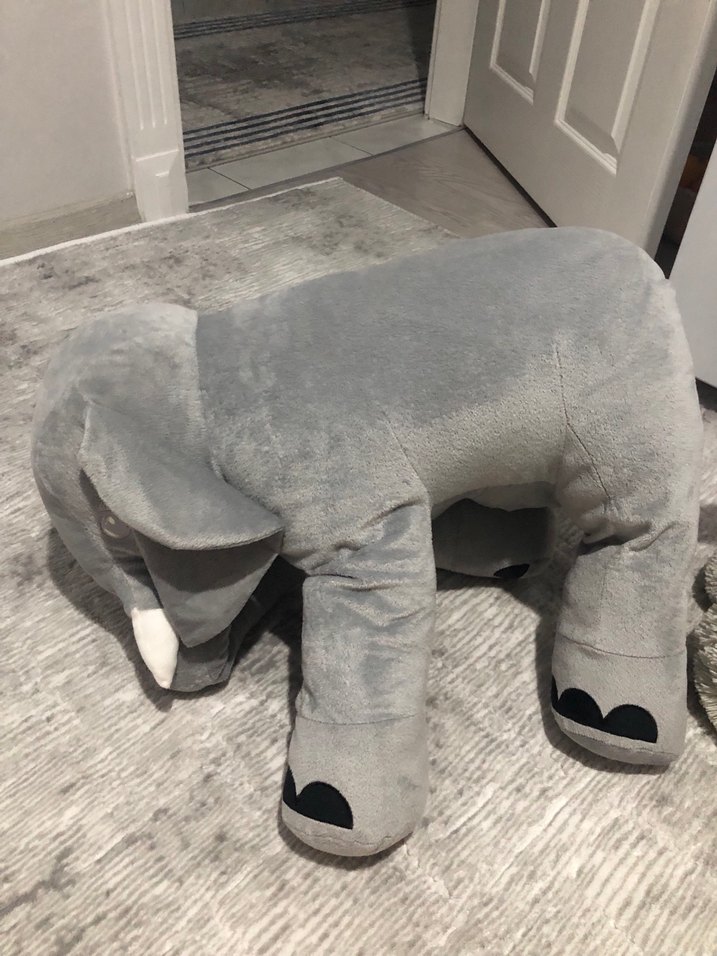 Gri Peluş Fil ve Ayıcık Oyuncaklar - Görsel 2