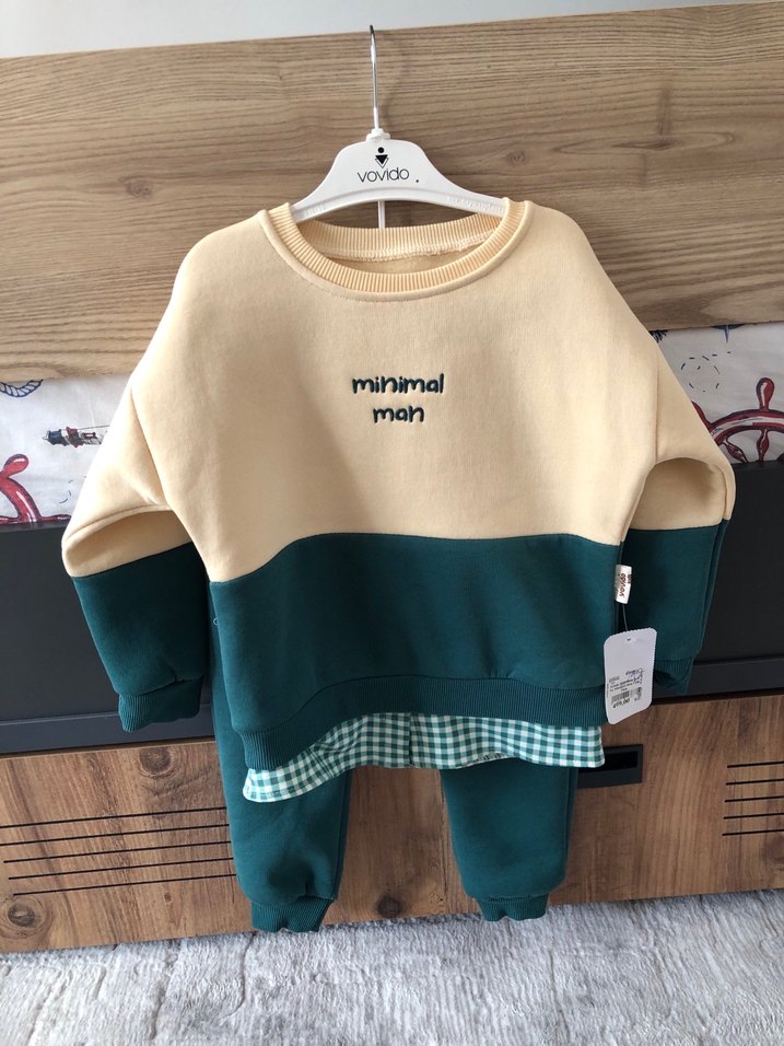 Pastel Yeşil Bebek Erkek Takım - Görsel 3