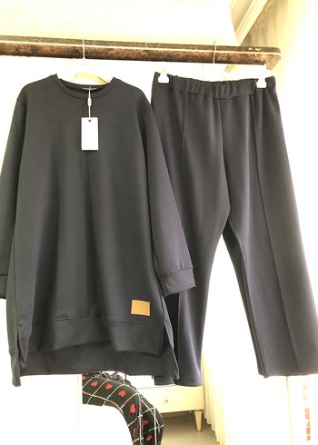 Lacivert Kadın Pamuklu Rahat Takım - Görsel 3